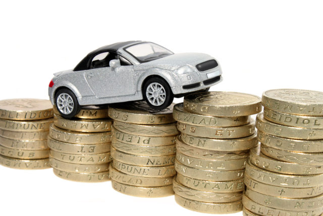 Car Driving Up Coins